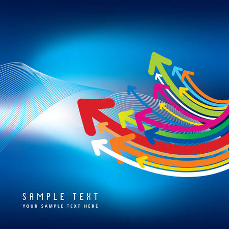 Colored arrows for business iconのイラスト素材