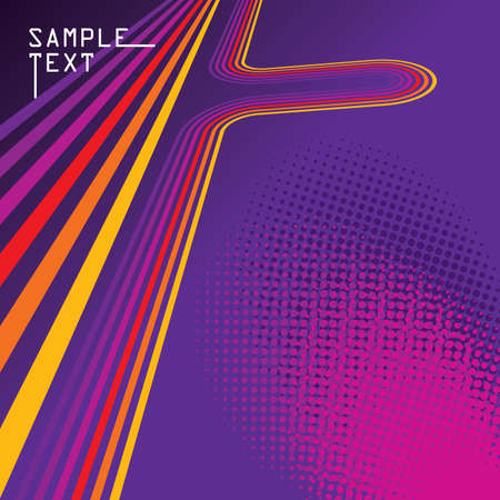 Cool color lines with orange and purple colorsのイラスト素材