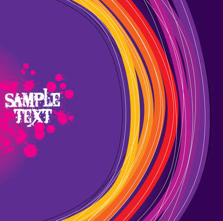 Cool color curves with orange and purple colorsのイラスト素材