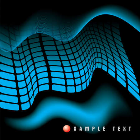 Blue rays light 3D mosaic. のイラスト素材