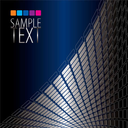 Abstract cubic blue backgroundのイラスト素材