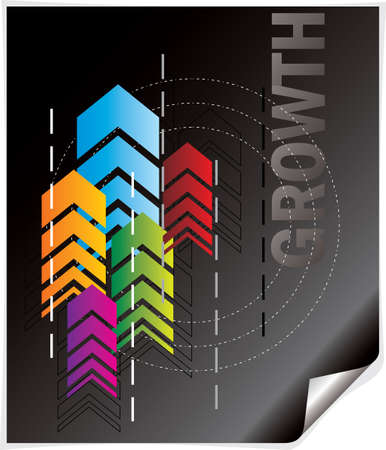 growth concept text with arrows.のイラスト素材
