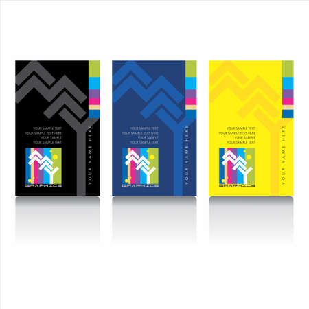 Vector abstract creative business cards (set template)のイラスト素材
