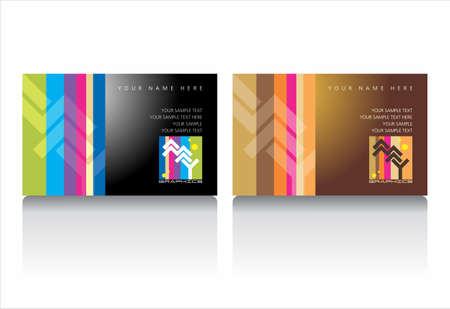 Vector abstract creative business cards (set template)のイラスト素材