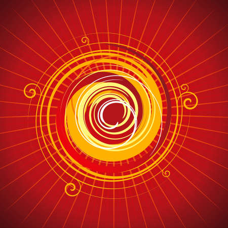 Abstract acrylic painted background. Vector illustration. Hand drawn yellow strokes.のイラスト素材