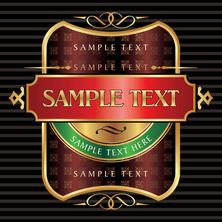 vintage royal golden black and red background. vector illustration.のイラスト素材