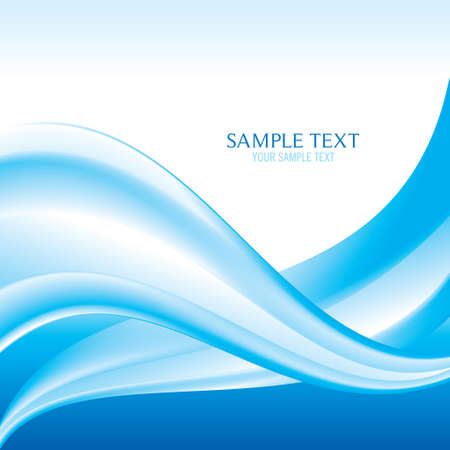 vector abstract blue wavy backgroundのイラスト素材