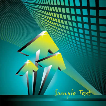 Abstract up arrow with sample textのイラスト素材