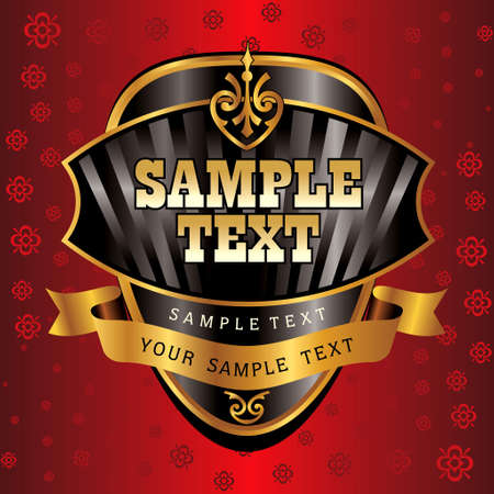 vector illustration of abstract pattern labelのイラスト素材