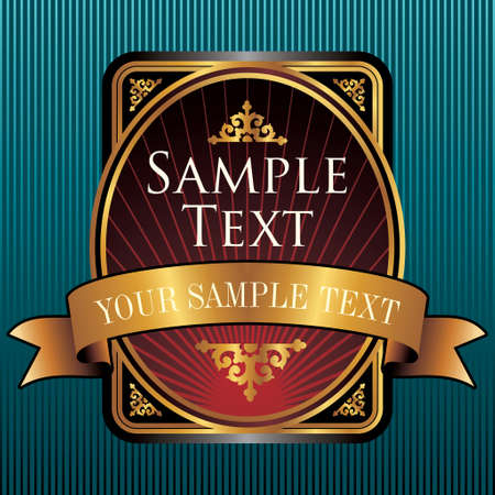 vector illustration of abstract pattern labelのイラスト素材