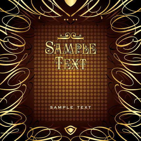 Vector floral decorative background. Template frame design for card with place for your text.のイラスト素材