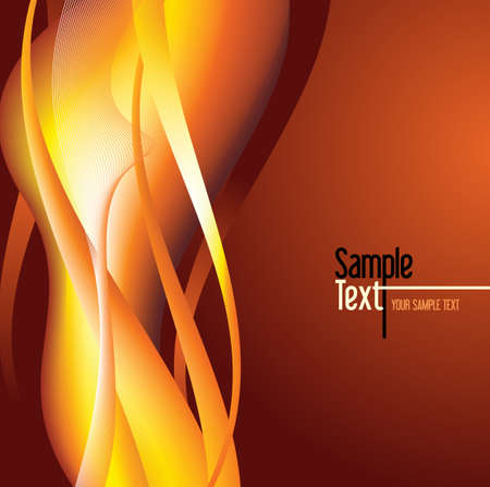 Abstract  orange and yellow waves paper shapes background.のイラスト素材