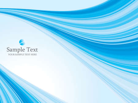 Abstract blue cover with smooth lines. Vector illustration.のイラスト素材