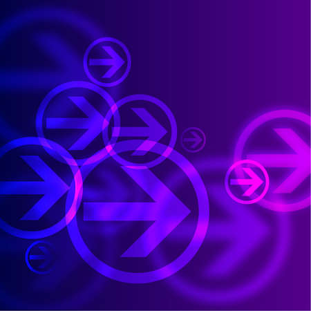 Abstract arrows on purple technology backgroundのイラスト素材