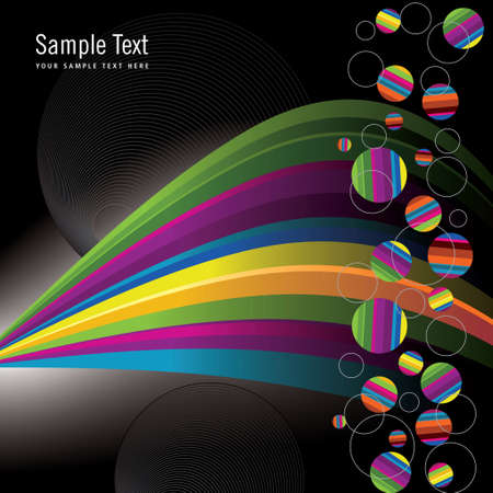 abstract background with colorful bubblesのイラスト素材