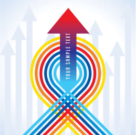 upward colorful arrow for businessのイラスト素材
