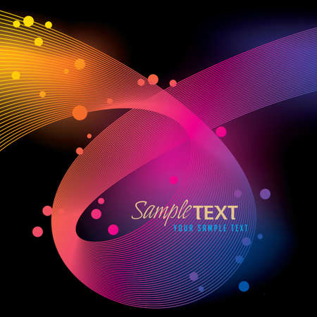 waves and dots backdrop for sample textのイラスト素材