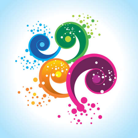 abstract colorful wave line background with text used.のイラスト素材