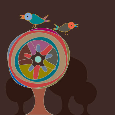 birds illustrationのイラスト素材
