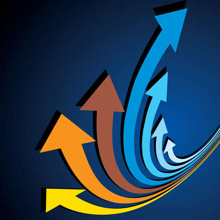 multicolor arrowsのイラスト素材