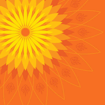 Background with sunflower - Illustrationのイラスト素材