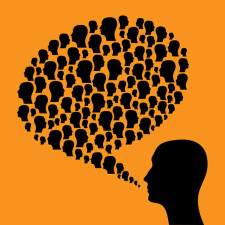 bubble of communication in illustration vector