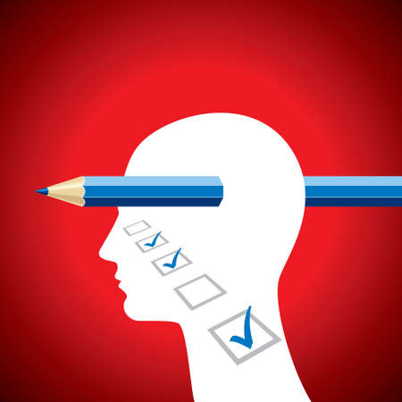 Brain and tick - Illustrationのイラスト素材