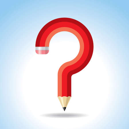 Question symbol made of pencil - Illustrationのイラスト素材