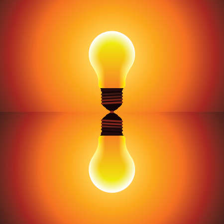 yellow light bulb - Illustrationのイラスト素材