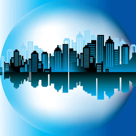 Cityscape silhouette (vector) - Illustrationのイラスト素材