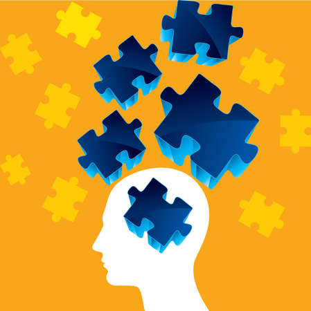 Puzzle heads vector - Illustration