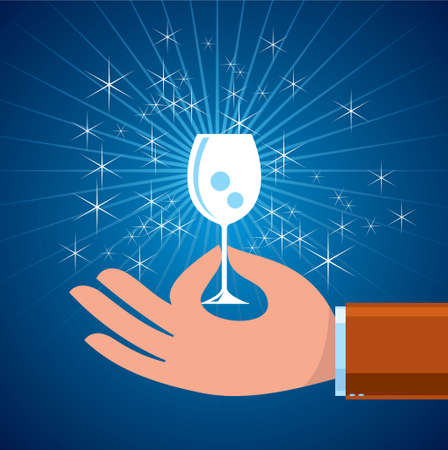 Glass of wine - Illustrationのイラスト素材