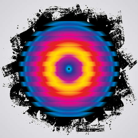 Grunge rainbow target - Illustrationのイラスト素材