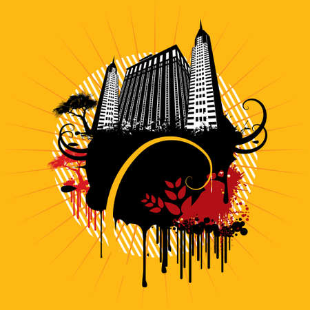 urban scene Illustrationのイラスト素材