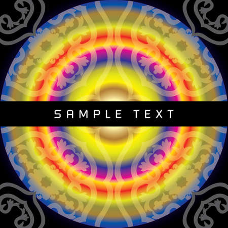 hand drawn colorful flower pattern cardのイラスト素材