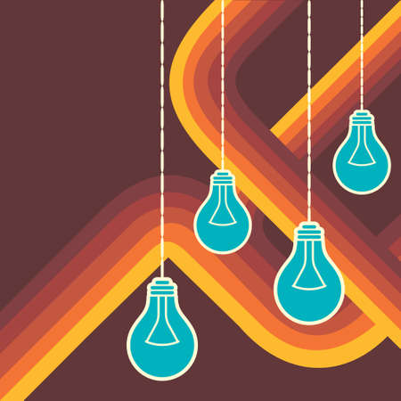 Vector Colorful Light Bulbs set - Illustrationのイラスト素材