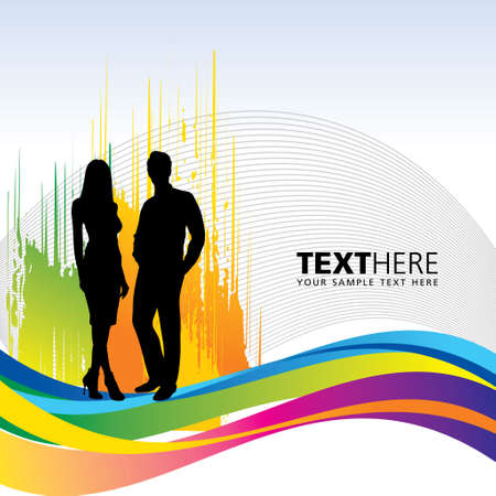 silhouette of couple. - Illustrationのイラスト素材