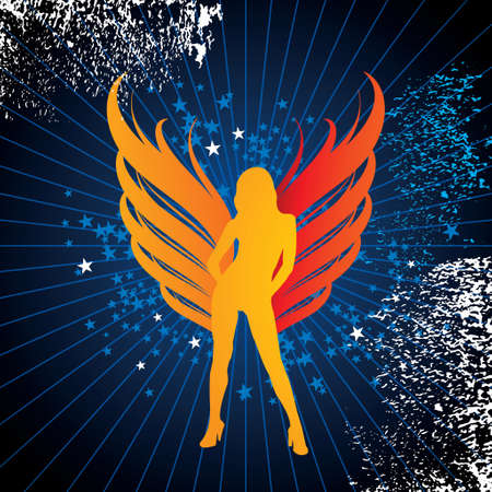 Winged woman - Illustrationのイラスト素材