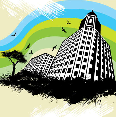 Skyscraper in design - Illustrationのイラスト素材