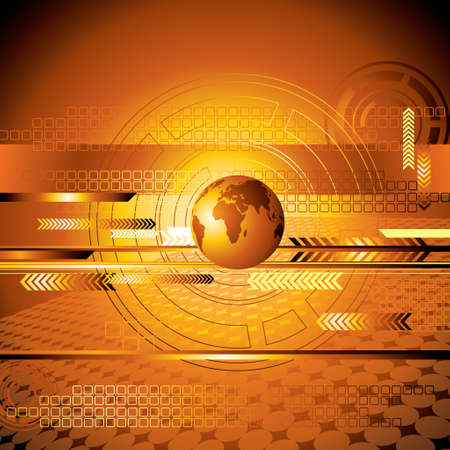 Abstract globe background with arrows - Illustrationのイラスト素材