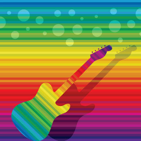 abstract  background with guitar - Illustrationのイラスト素材