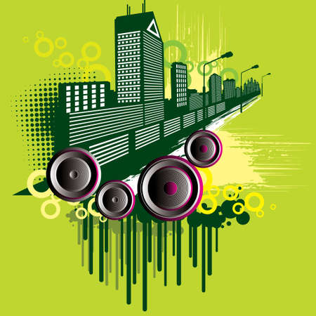 grunge cityのイラスト素材