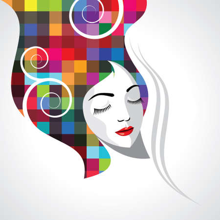 creative fashion beautiful womenのイラスト素材