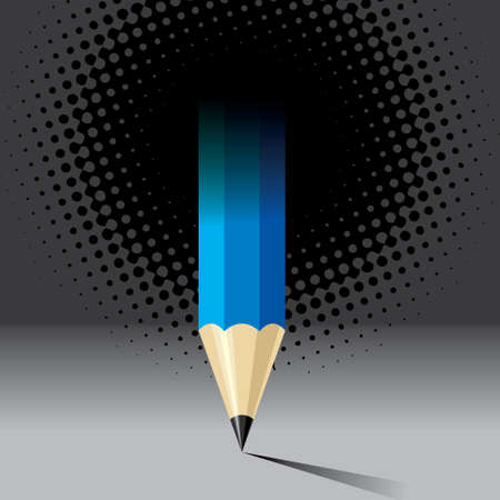 pencil isolated on a black backgroundのイラスト素材