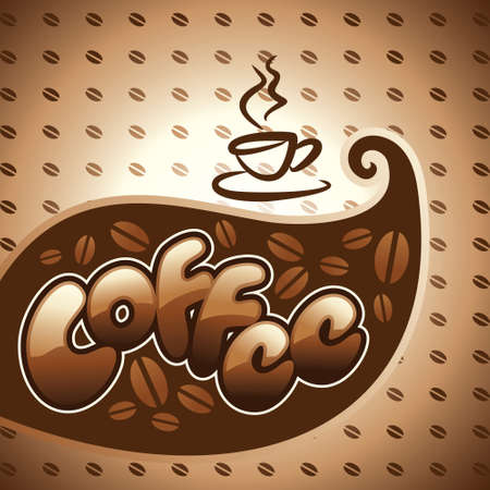 coffee cup design background - Illustrationのイラスト素材