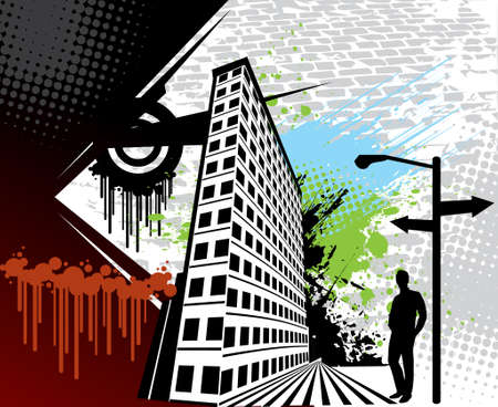 modern city - Illustrationのイラスト素材