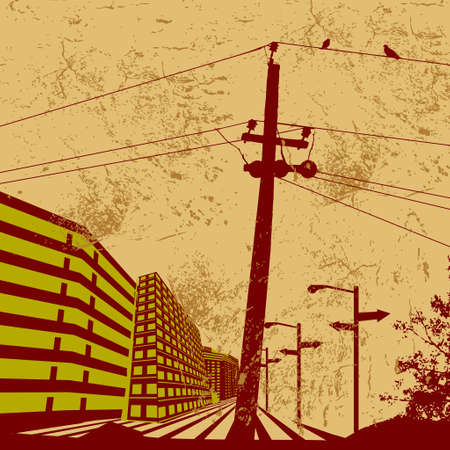Yellow City Grunge - Illustrationのイラスト素材