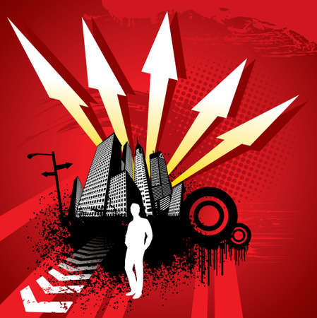 urban commercial - Illustrationのイラスト素材