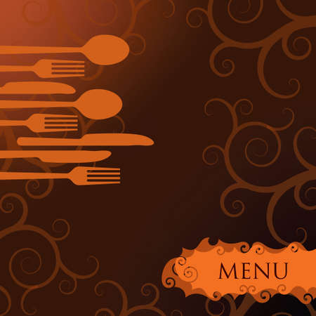 Restaurant menu background in flat design style. - Illustrationのイラスト素材