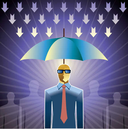 Business financial concept: Protection - Illustrationのイラスト素材